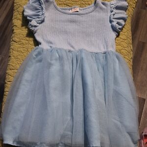 Cat & Jack Powder Blue Knit Bodice Tulle Dress